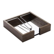 Porta Guardanapo 20cm Madeira Aramado Com Espelho